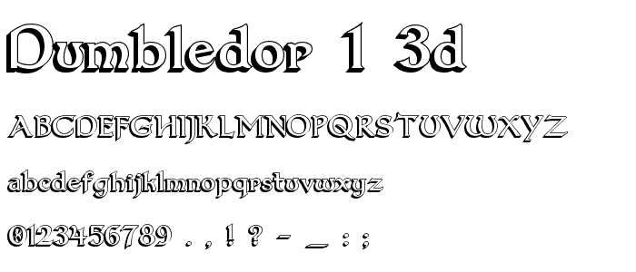 Dumbledor 1 3D font
